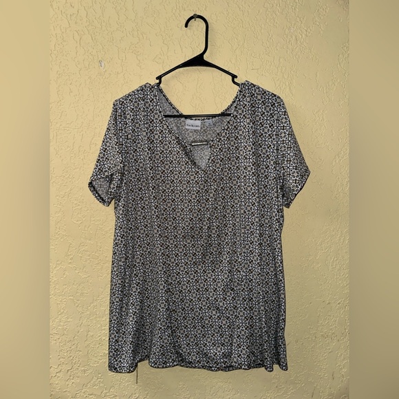 Kim Rogers Tops - Black and White Patterned Women Top Kim Rogers XL